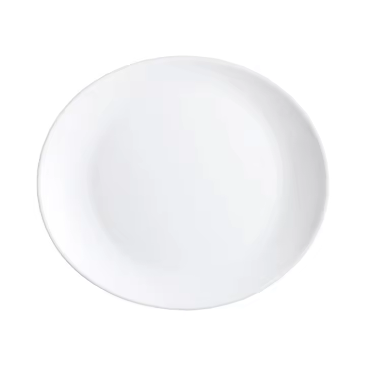 ARCOROC SOLUTION Set 6 Platos Steak Opal 30X26CM Blanco Brillo Fabricado en Francia Reciclable - 1