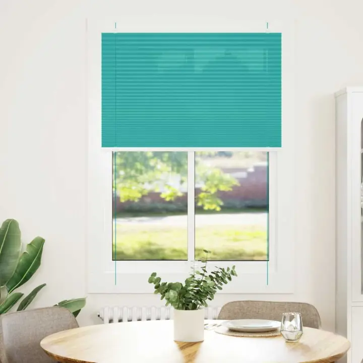 Estor Plisado verde petróleo 90x100 cm Tela Ancho 89,4 cm - 1