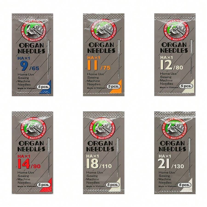 5Pcs Pack Agujas De Costura Para El Hogar Y Oficina Apto Para Máquinas De Coser Singer Brother 9/65 11/75 12/80 14/90 18/110 21/130 (No Apto Para Máquinas De Coser Industriales)