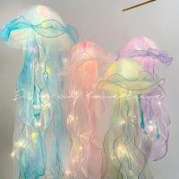 Lámpara De Jalea Multicolor Para Fiesta De Cumpleaños De Mermaid LED Decorativa Para Bodas Y Navidad Luz Nocturna De Forma De Hongo Incluye Baterías - details 0