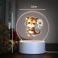 Lámpara De Mesa LED Creativa Con Forma De Animal Luz Nocturna De Acrílico Para Decoración De Habitaciones Regalo Para Hogar - details 8