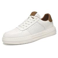Zapatillas Casuales Para Hombre En Cuero Blanco Suela Ligera Transpirables Tenis Deportivos Para Adultos Zapatillas Hombre - details 10
