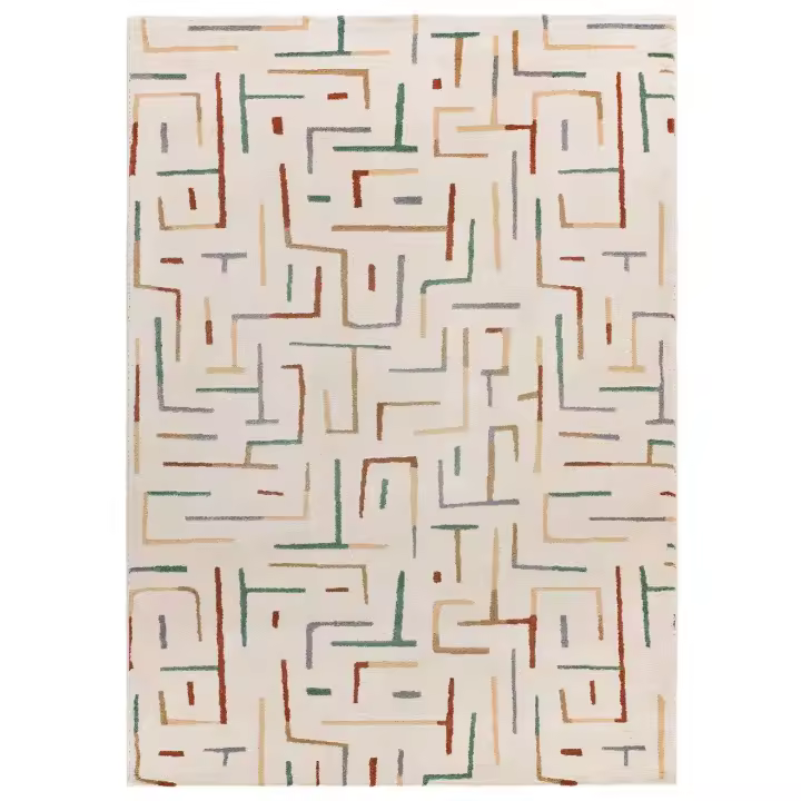 Alfombra interior diseño geométrico en multicolor - BERUTI 12925 | 80x150, 133x190, 160x230 cm - 1
