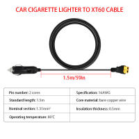 Cable De Carga Para Batería De Almacenamiento Profesional 14/16AWG a XT60 Para Coche 1.5M Cable De Luz Del Cigarrillo Al Energía - details 1