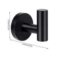 2Pcs Ganchos De Toalla Pulidos Para Baño Y Cocina Acero Inoxidable Soporte De Pared Con Tornillos Para Ropa Y Delantales Accesorios De Baño Y Cocina - details 5