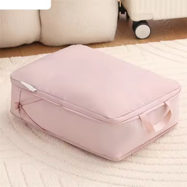 Cubo De Compresión Para Viaje 1pc Organizador De Ropa Para Maleta Bolsa De Almacenamiento Impermeable Y Portátil De Polyester - 1