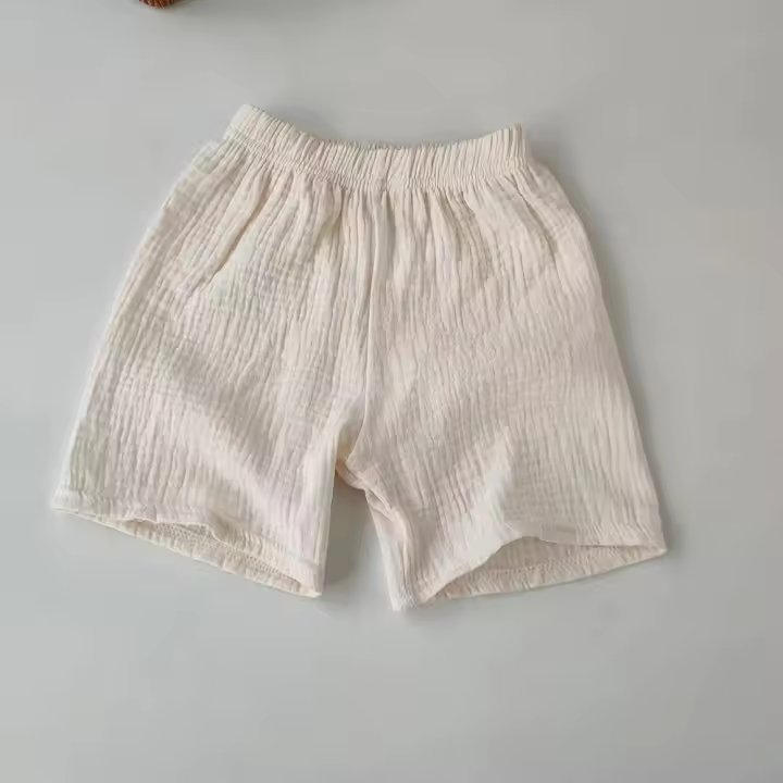 Shorts De Algodón Para Niños Y Niñas Pantalones Cortos Transpirables Y Suaves Para Verano Ropa De Bebé Estilo Casual Cierre Elástico Talla True Fit - 1