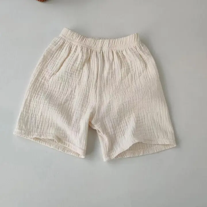 Shorts De Algodón Para Niños Y Niñas Pantalones Cortos Transpirables Y Suaves Para Verano Ropa De Bebé Estilo Casual Cierre Elástico Talla True Fit - 1