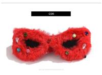 Gafas De Sol De Moda 2024 Con Diamantes Y Peluche Forma De Ojo De Gato Concava Para Fotografía Decorativas Para Mujeres - details 9