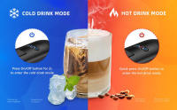 HiBREW Cafetera de cápsulas H1A, cafetera multicápsulas 4 en 1, compatible con cápsulas DG/Nes/ESE/café molido, Parada automática, Modos de café caliente y frío, Espresso perfecto, Negra - details 0
