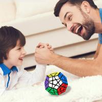 Cubo de Rubik 3x3, Cubo de velocdad dodecahedro 3x3, Cubo de velocdad de rompecabezas para niños y Adultos, Negro - details 0