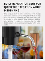 Aerador De Vino Eléctrico Recargable Con Dispensador Y Desbocante Automático Intelligente Accesorio De Barra Herramienta Para Vino - details 2