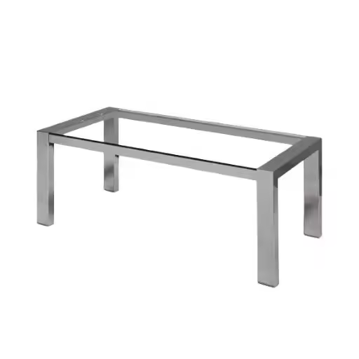 Cristaleria Crespo-mesa de centro acero cromado y cristal 100 x 50 x 43 L-15851 - 1