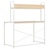 vidaXL Escritorio para ordenador blanco y roble 120x60x138 cm - details 3