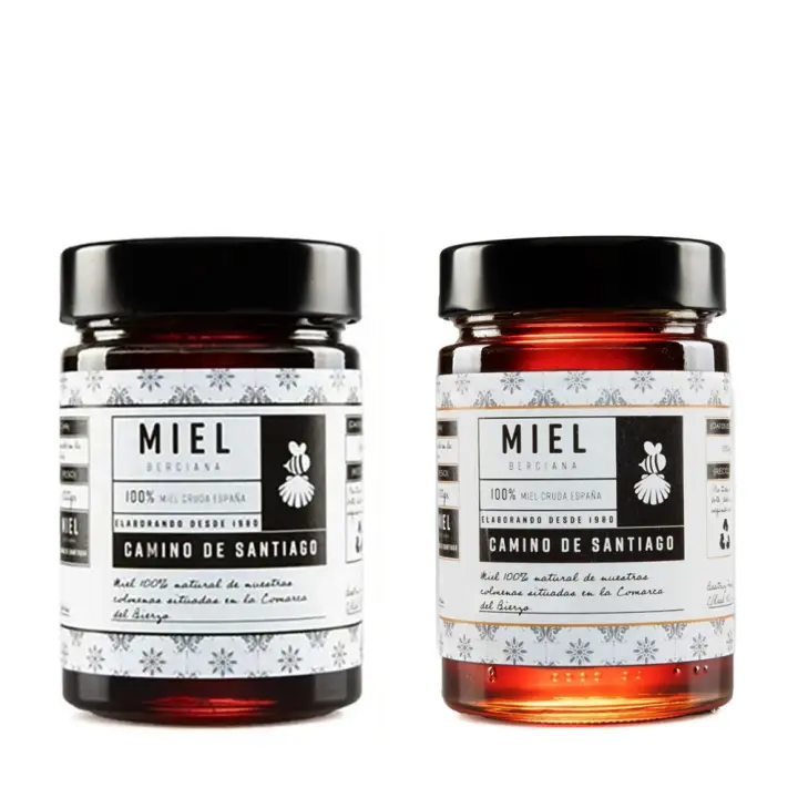 MIEL DE CASTAÑO 480 Gr + MIEL DEL BOSQUE 480 Gr. CAMINO DE SANTIAGO. 100% NATURAL, SIN ADITIVOS - 1