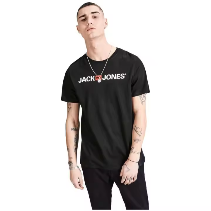 Camiseta de Manga Corta Jack&Jones  para hombre en color negro - 1