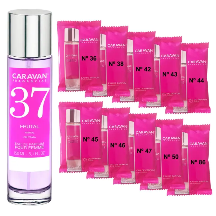 CARAVAN FRAGANCIAS Perfume de Mujer Nº45 de 150 ml + Set de 10 Viales de Fragancias femeninas distintas de Caravan para descubrir nuevos aromas - 1