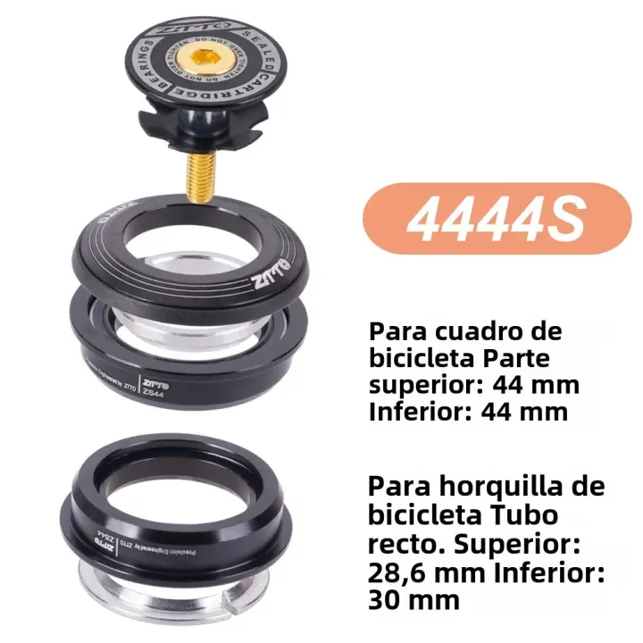 ZTTO Montura De Bicicleta MTB Y Carretera CNC 1 1/8 "-1 1/2" 1.5 Tapered 28.6 Tubo Recto Interior De Guía De Manillar De Aleación De Aluminio - 1