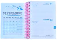 MP -  Agenda escolar de Tapa Dura 2024 - 2025 Tamaño A5 15x21 cm , Color Azul y Turquesa, con Páginas para Nombre, Exámenes, Entregas y Excursiones - Diseño en Portada días por página. Agendas Bonitas - details 10