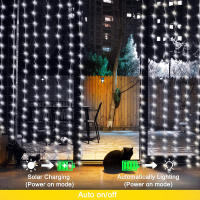 1 Pack De Luces Solares Para Cortina 300 LED 8 Modos Impermeable IP44 Decoración De Jardín Y Pared Para Navidad 9.8x9.8 Pies - details 10