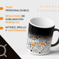 PixColor – 36 tazas mágicas de sublimación de cerámica | Color negro brillo | Cambian de color con el calor | 350ml de capacidad (11oz) | Categoría AAA | Compatible con Cricut - details 1