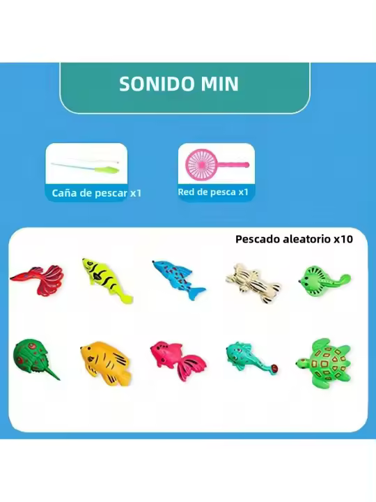 Juego De Pesca Para Niños Con Piscina Inflable Juguetes Acuáticos Para Bebés Varita Magnética Y Pez Deportes Al Aire Libre Rompecabezas Para Niños - 1