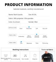 Camiseta De Natación Para Hombres Con Protección UV Ropa De Playa Guardia Contra Picaduras Manga Larga Deportes Acuáticos Camiseta De Surf - details 6
