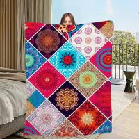 Manta De Plush Suave Y Cálida De Cuatro Estaciones Estilo Mandala Para Sofa Sala De Estar Dormitorio Oficina Viaje Regalo - details 9