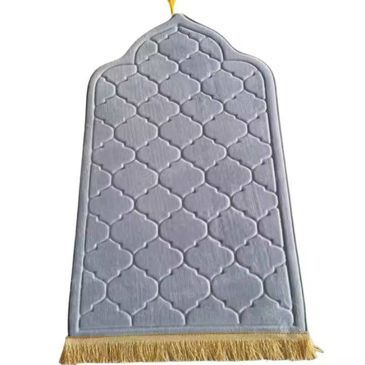 Carpetas De Oración De Flannel Para Musulmanes En Ramadán Carpeta De Piso Para Adoración Y Adorar Antideslizante Suave Y Gruesa Para Viajes Y Uso Doméstico - 1