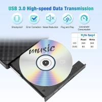 Externa CD/DVD Drive USB3.0 Lector Escritor De DVD Portátil Para PC Laptop IMacs Compatible Con Desktop Tipo De Carga Tray - details 3