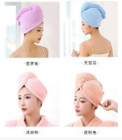 Bata De Baño Para Mujer Con Gorro Y Peto Cruzado De Velours De Coral Espeso Toalla De Secado De Pelo Uso Doméstico - details 7