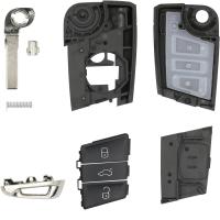 Banner - Carcasa mando llave del coche 3 botones compatible con Volkswagen