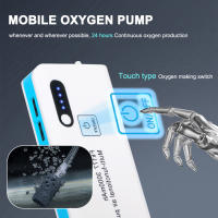 Bomba De Oxígeno Portátil Para Pesca Y Acuario Con Linterna Recargable USB 3000mAh Aerator Para Tanque De Peces Tamaño Compacto - details 4
