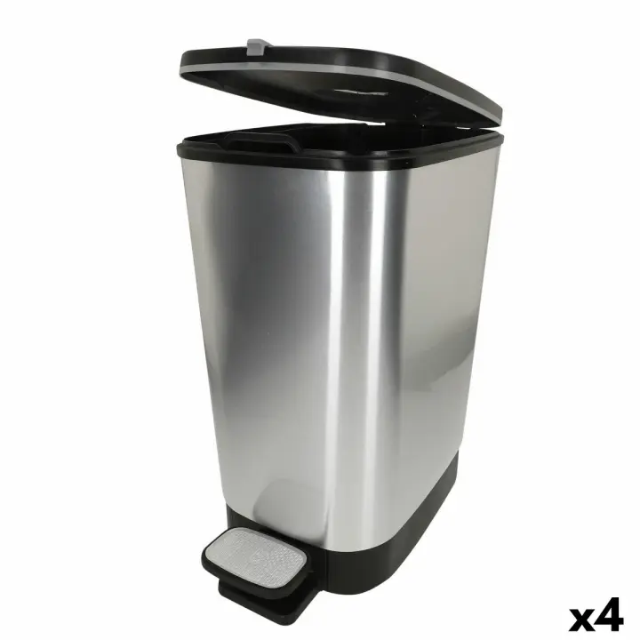 Cubo de basura Curver Gris Plástico 25 L (4 Unidades) - 1