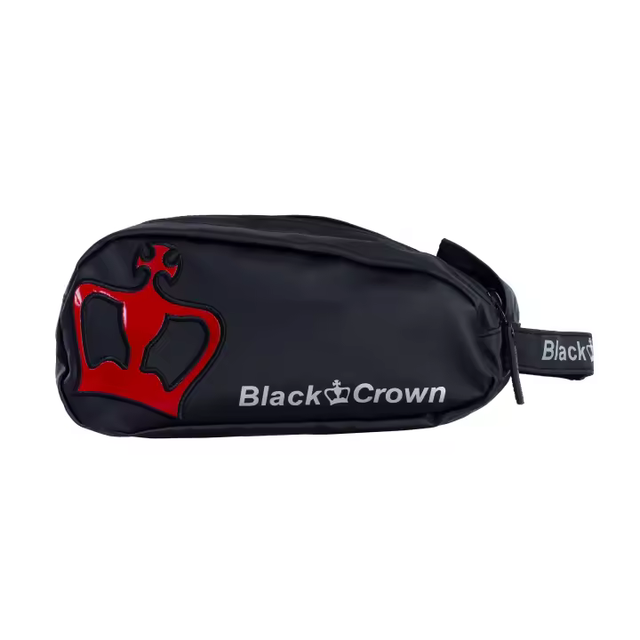 Black Crown – Neceser Modelo Miracle Pro - Elegante Diseño Negro/Rojo Metalizado - Impermeable con Acabado 100% PVC y Forro 100% Poliéster - Espacioso y Compacto (26x13.5x12 cm) - 1