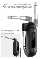 Sistema De Micrófono Para Saxofón Sin Cables Con Clip Instrumento De Transmisión De 100 Pies Recargable M-03 De NILUNWEI - details 9
