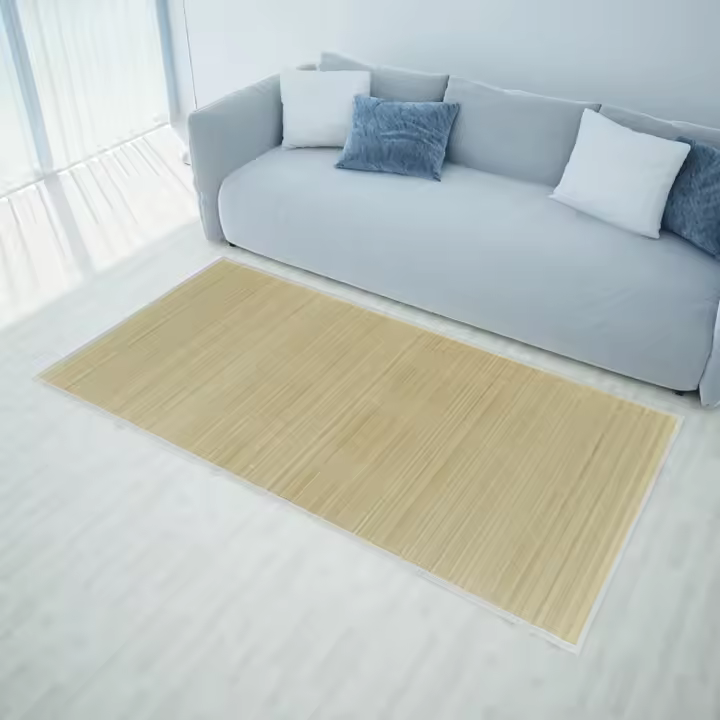 vidaXL Alfombra rectangular de bambú natural 120 x 180 cm - 1
