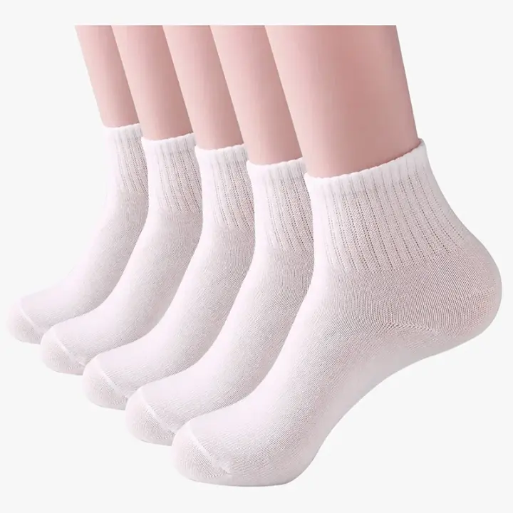 5 Pares De Calcetines Bajos Para Mujer Calcetines Deportivos Transpirables Y Suaves Para Ejercicio Caminar Correr Salir Casual - 1