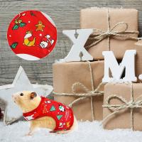 Set De Correa Y Arnés Para Pequeños Animales De Peluche Resistente Al Escape Disfraz De Navidad Rojo/Gris Para Hamster Rata Y Conejo - details 5