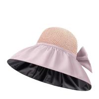 Sombrero De Pescador De Vinilo Protección Solar Para Niñas Verano Cubre Cara Plegable Y Almacenable Sombrero De Paja Versátil - details 2