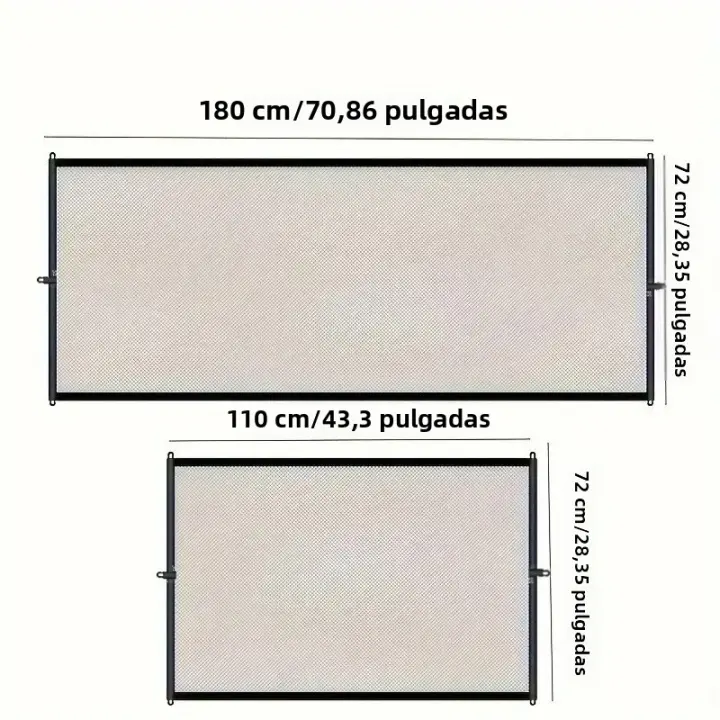 Malla De Seguridad Para Perros Plegable Sin Taladro Protección Interior Para Escaleras Y Entradas De Cocina Con Gancho - 1