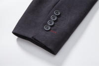 Otoño e Invierno nueva moda abrigo de lana de un solo pecho para hombres corto casual color sólido versátil abrigo delgado para hombres - details 16