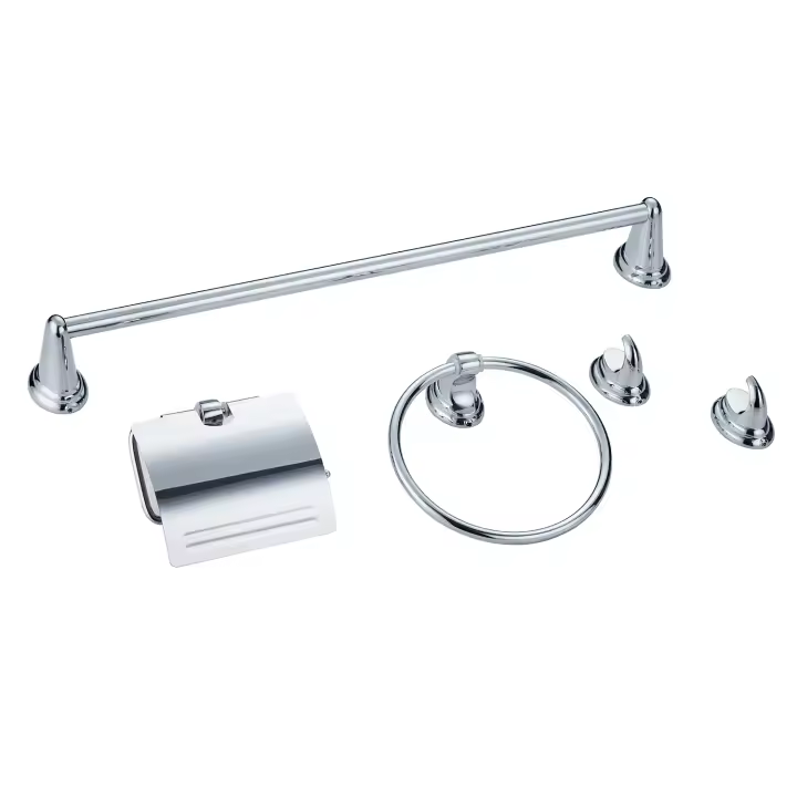 Kit de Accesorios para Baño DP Grifería 5 Piezas Modelo Gredos Acabado Cromo - 1