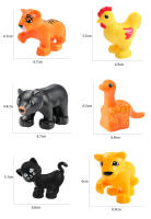 Juguetes Educativos De Bloques Grandes Para Niños Animal Set De Accesorios Con Conejo Pescado Oso Pollo Cerdo Pato Perro Gato Caballo Vaca Oveja Regalos - details 6