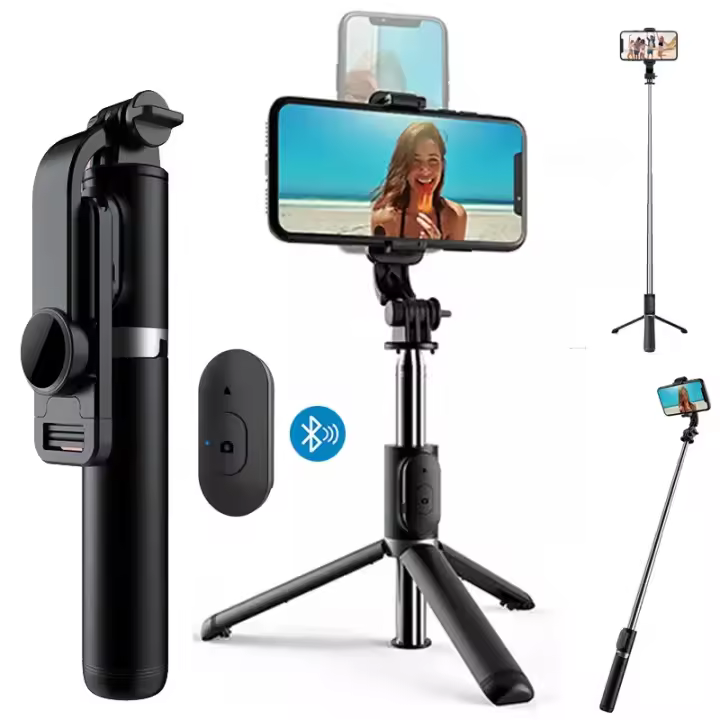 Tripode Palo Selfie Soporte Mando Bluetooth 103cm Vlogging Grabacion Video Movil Q02 - 1