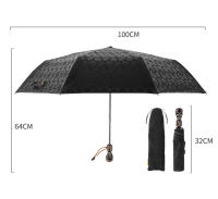 Paraguas Automático Negro Diablos Calavera 3 Plegables Anti UV Para Hombre Y Mujer Paraguas De Viaje Resistente Al Viento Para Hombre Y Mujer - details 7