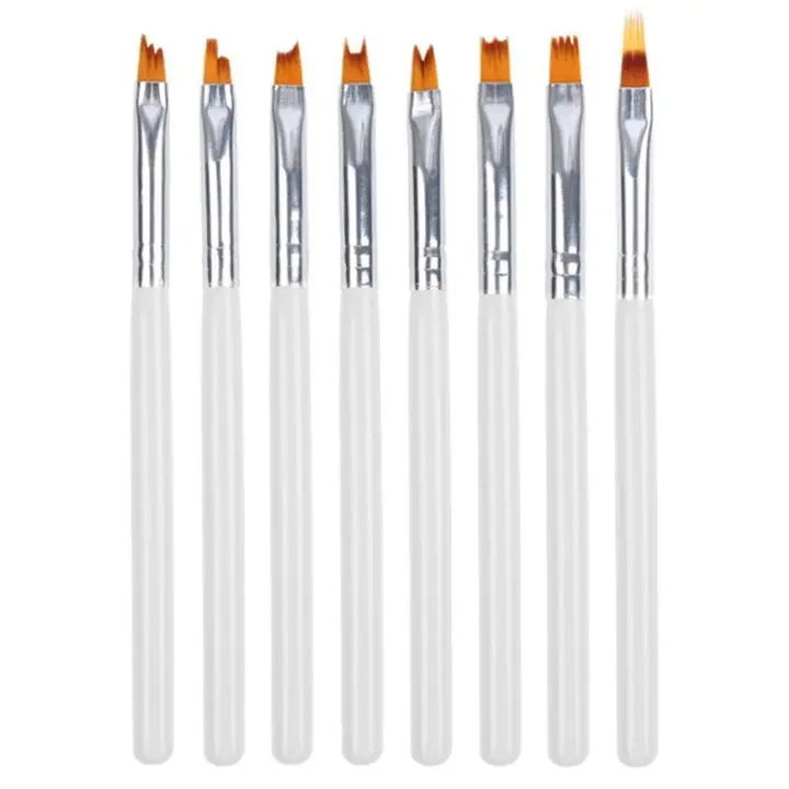 Set De Pinceles Para Arte De Uñas Profesional 8/12 Piezas Para Pintar Flores Herramienta De Arte De Uñas DIY Para Uso En Hogar Y Salón - 1