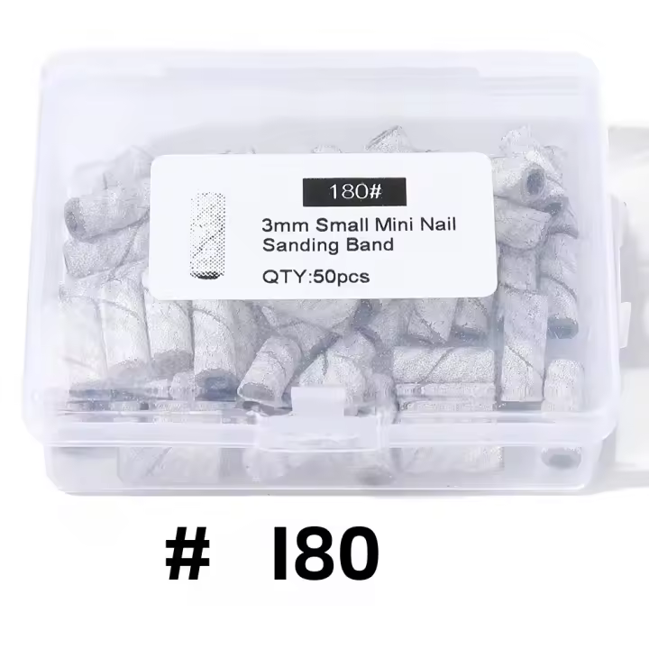 Cutter Zebra De Encaje Para Uñas Y Cuidado De Pies Pulidora De Uñas Con Polvos De Gel Removedor De Pintura De Uñas En Blanco Grados 80 120 180 240 Accesorio Para Broca De Uñas - 1