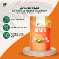 Energy Feelings Maca Bio 500 g, Mezcla de Polvo de Maca Ecológica Roja, Negra y Amarilla, Vegana y Sin Gluten, Refuerza la Energía y la Vitalidad Íntima para Hombres y Mujeres - details 0
