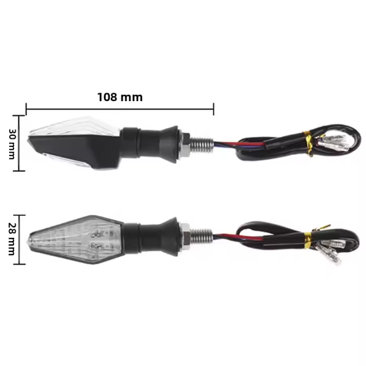 1PC Lámpara De Señal De Giro Para Motocicleta Universal 12LED Amarillo Y Azul Doble Color Para Motocicleta off Road - 1